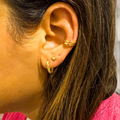 Coco Gold Vermeil Textured Small Hoop Earrings