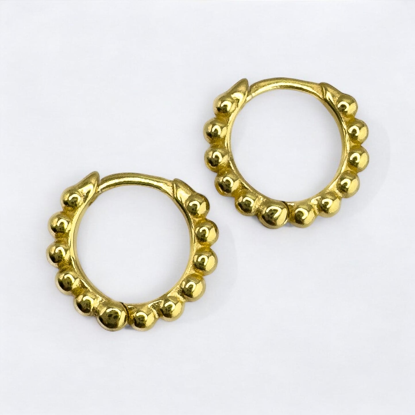 Cora Gold Vermeil Bobble Huggie Hoop Earrings