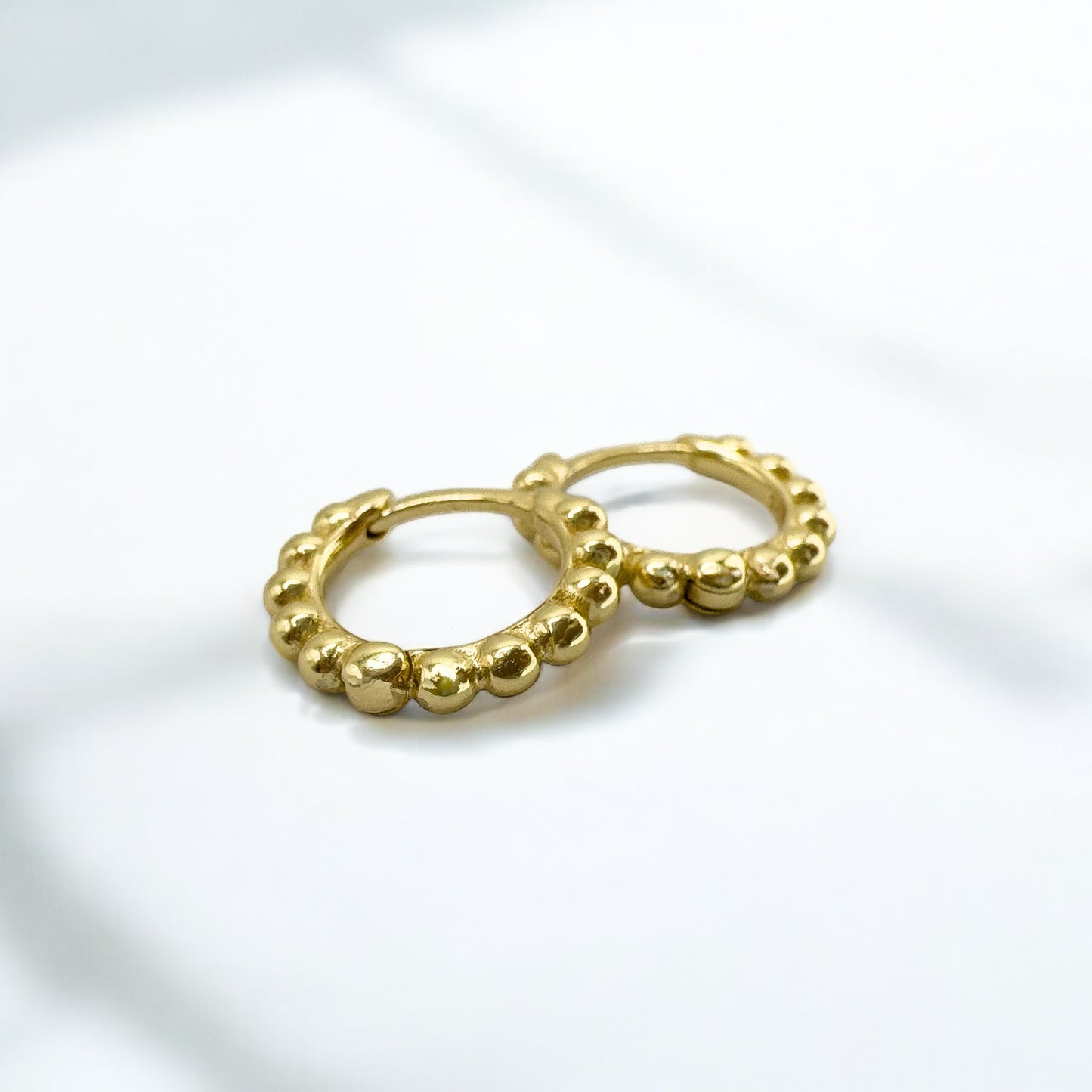 Cora Gold Vermeil Bobble Huggie Hoop Earrings