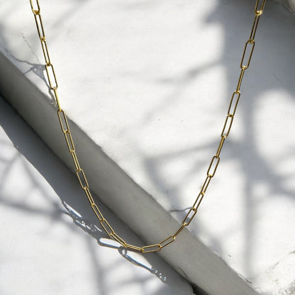 Sienna Gold Paperclip Chain Necklace