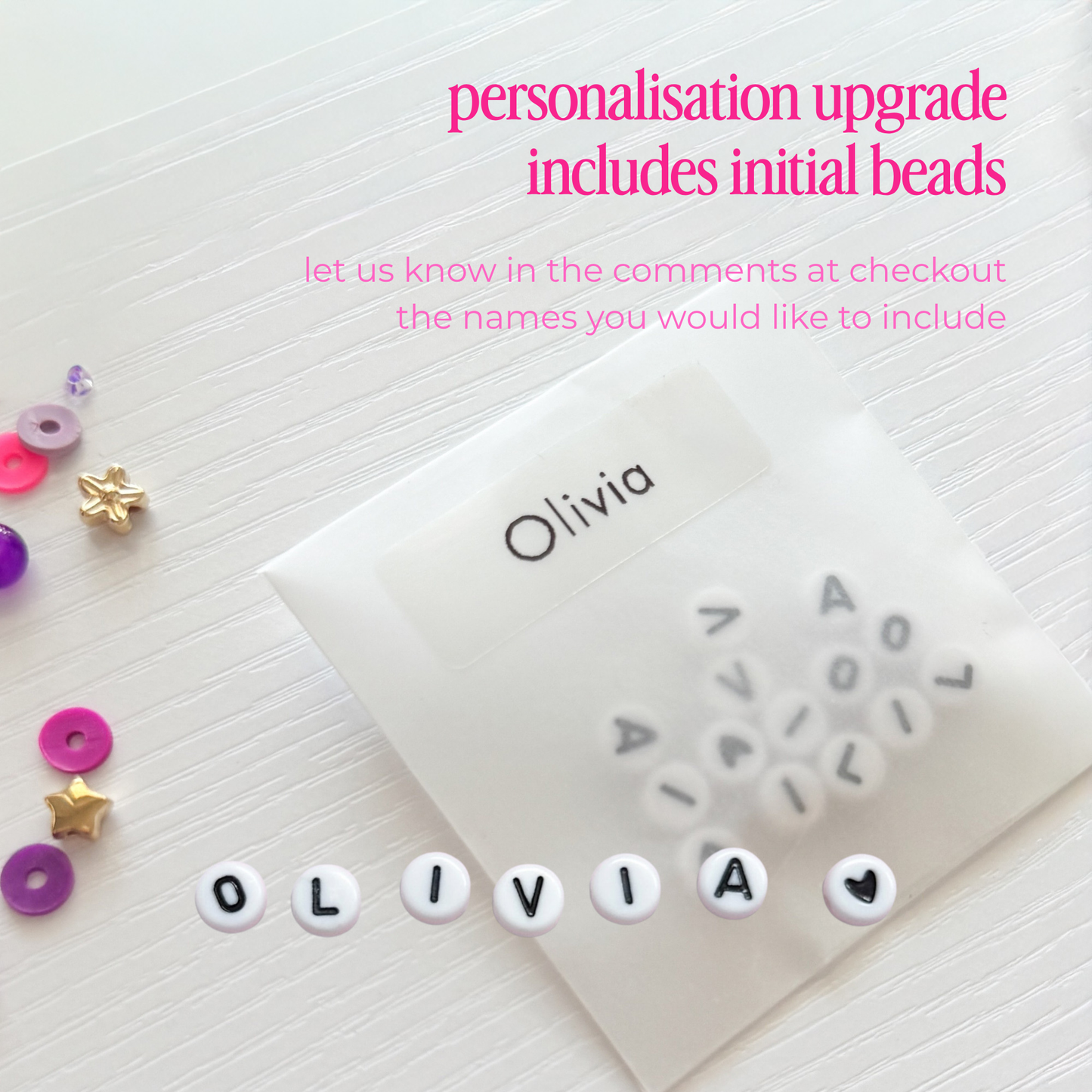 DIY Bracelet Bead Kit | Personalise with Your Name