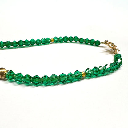 Emerald Green Crystal Bracelet with Gemstones