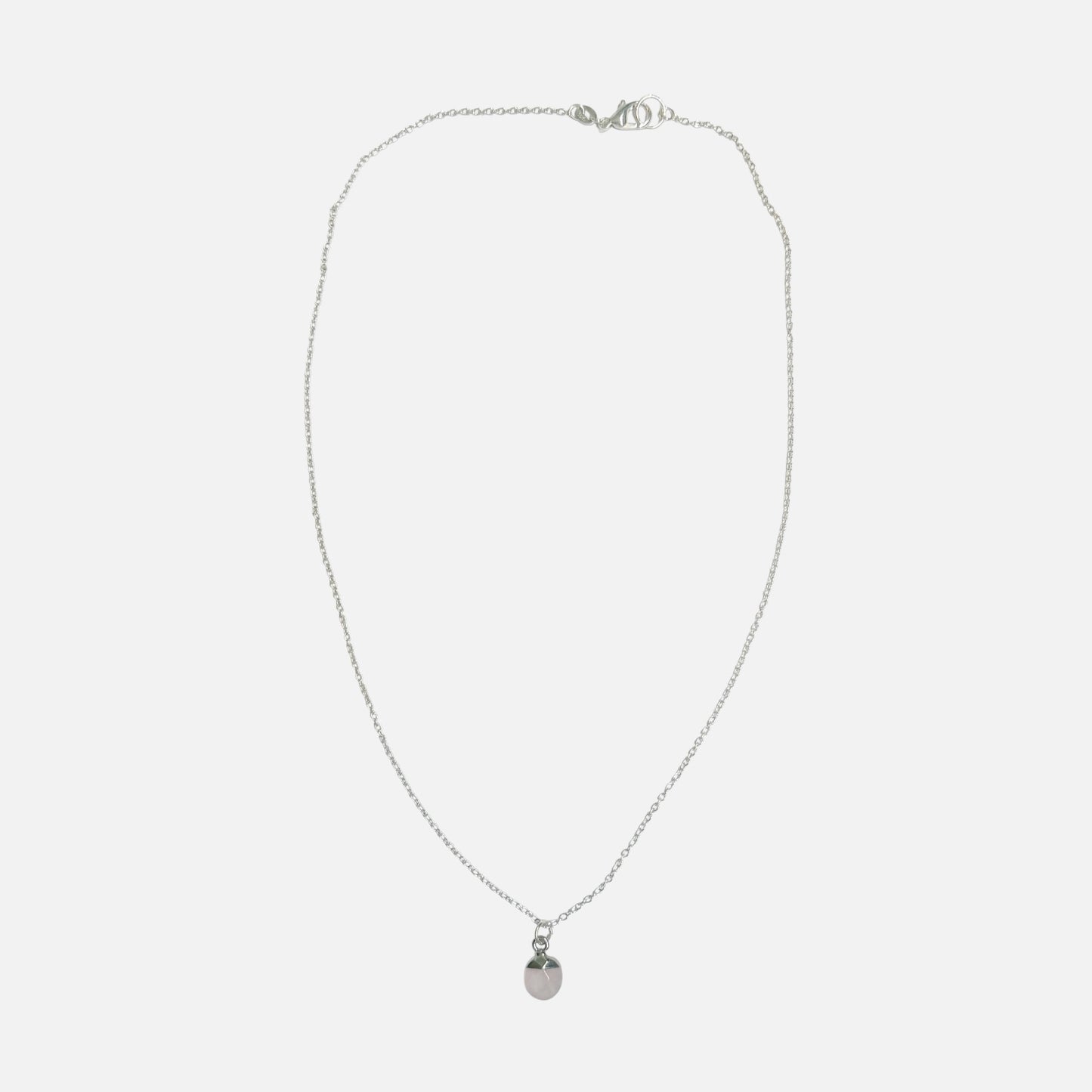 Sterling Silver Rose Quartz Pendant Necklace
