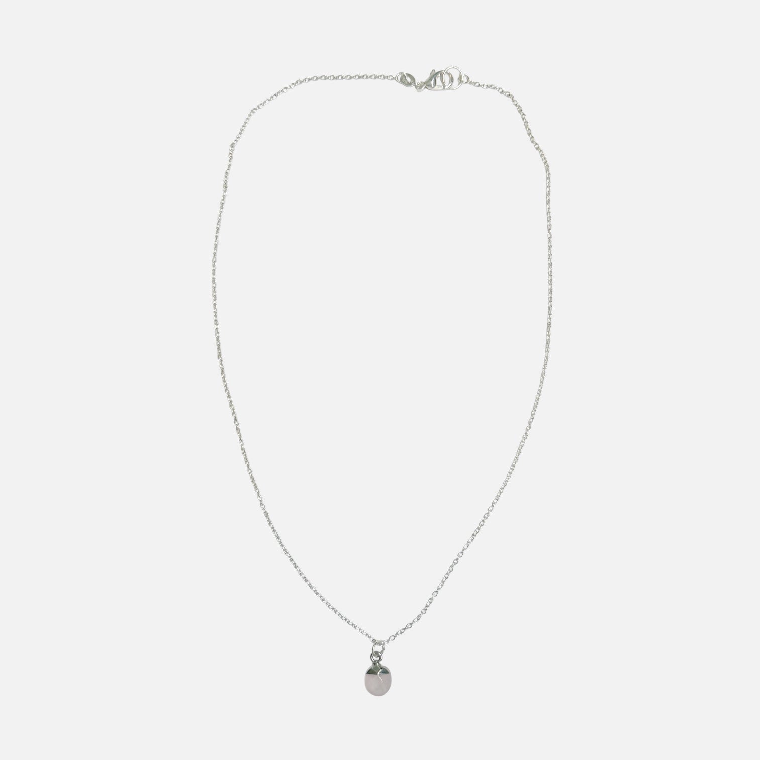 Sterling Silver Rose Quartz Pendant Necklace