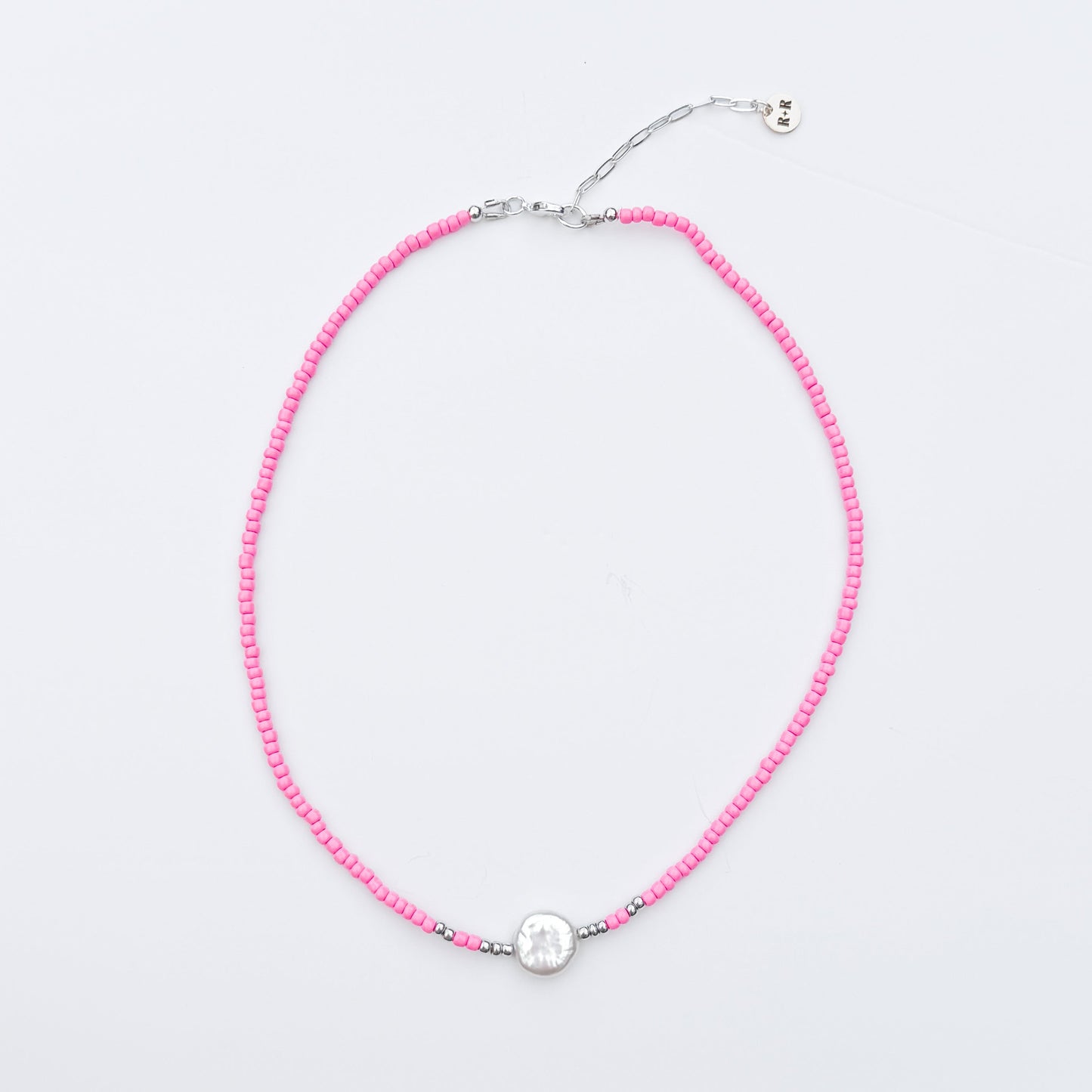 Maui Pink Beaded Necklace with Freshwater Pearl