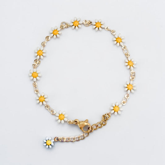 Flora Daisy Chain Gold Bracelet