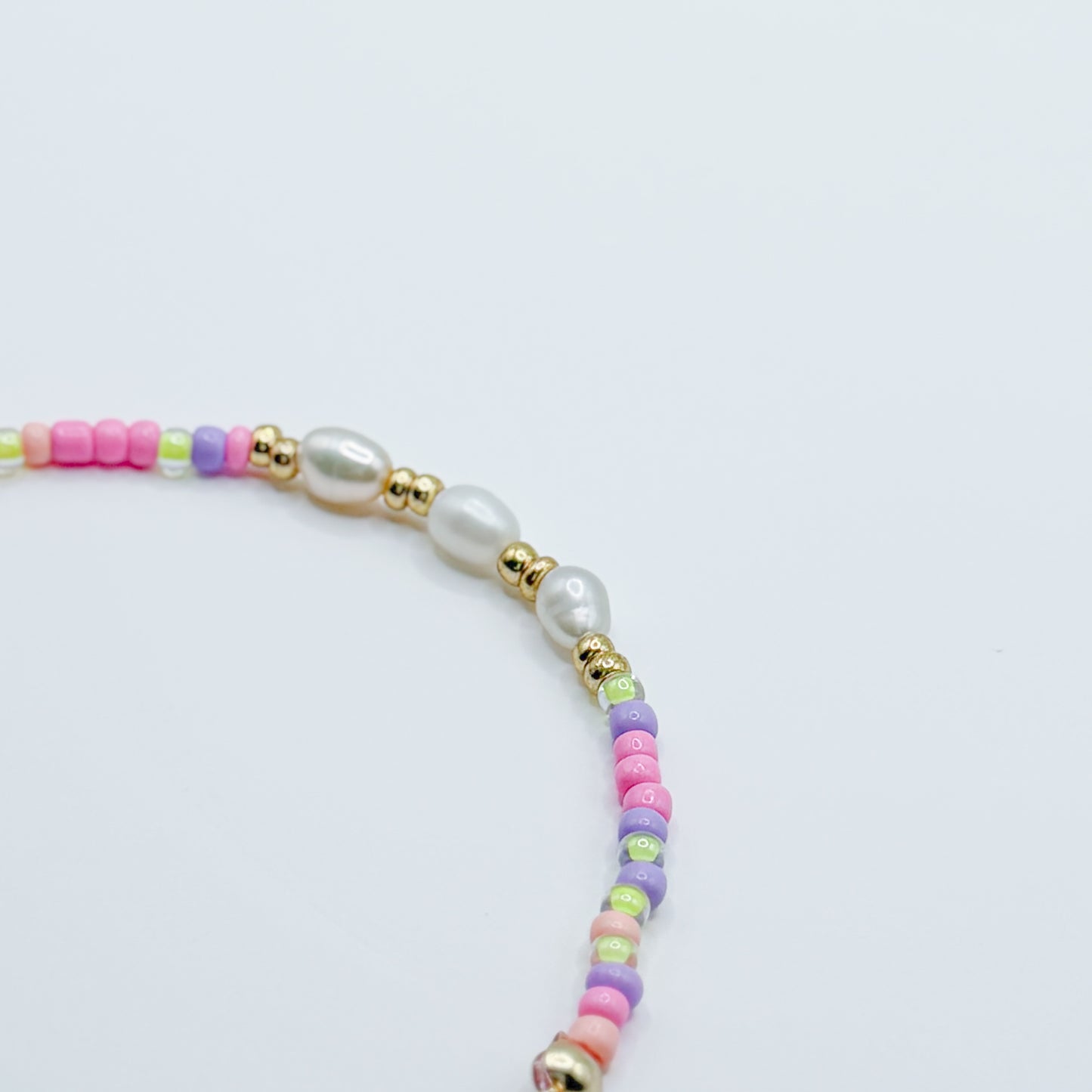 Fiji Pearl Pastel Beaded Anklet