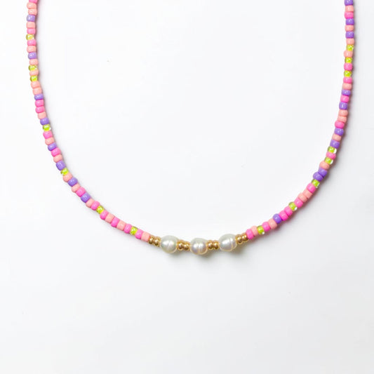 Fiji Pearl Pastel Beaded Necklace