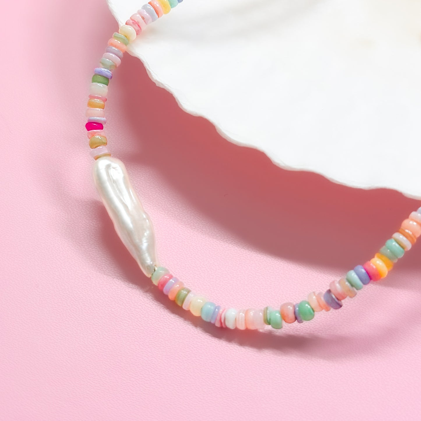 Gili Colourful Shell Pearl Anklet