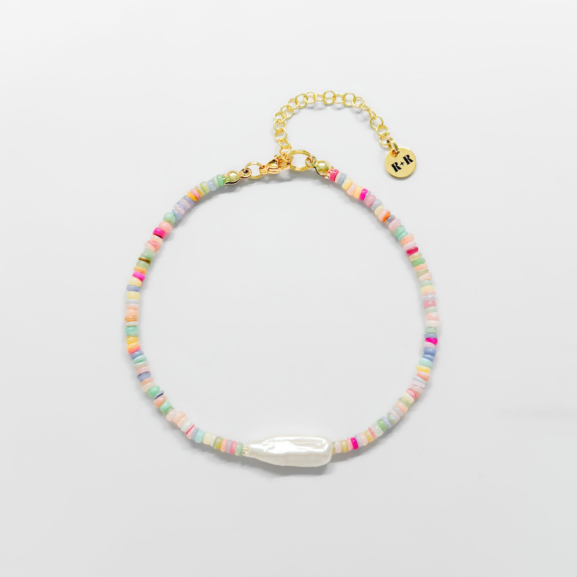 Gili Colourful Shell Pearl Anklet