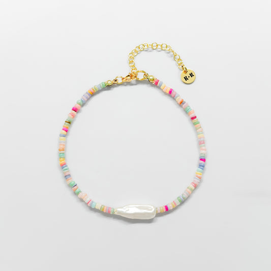 Gili Colourful Shell Pearl Anklet