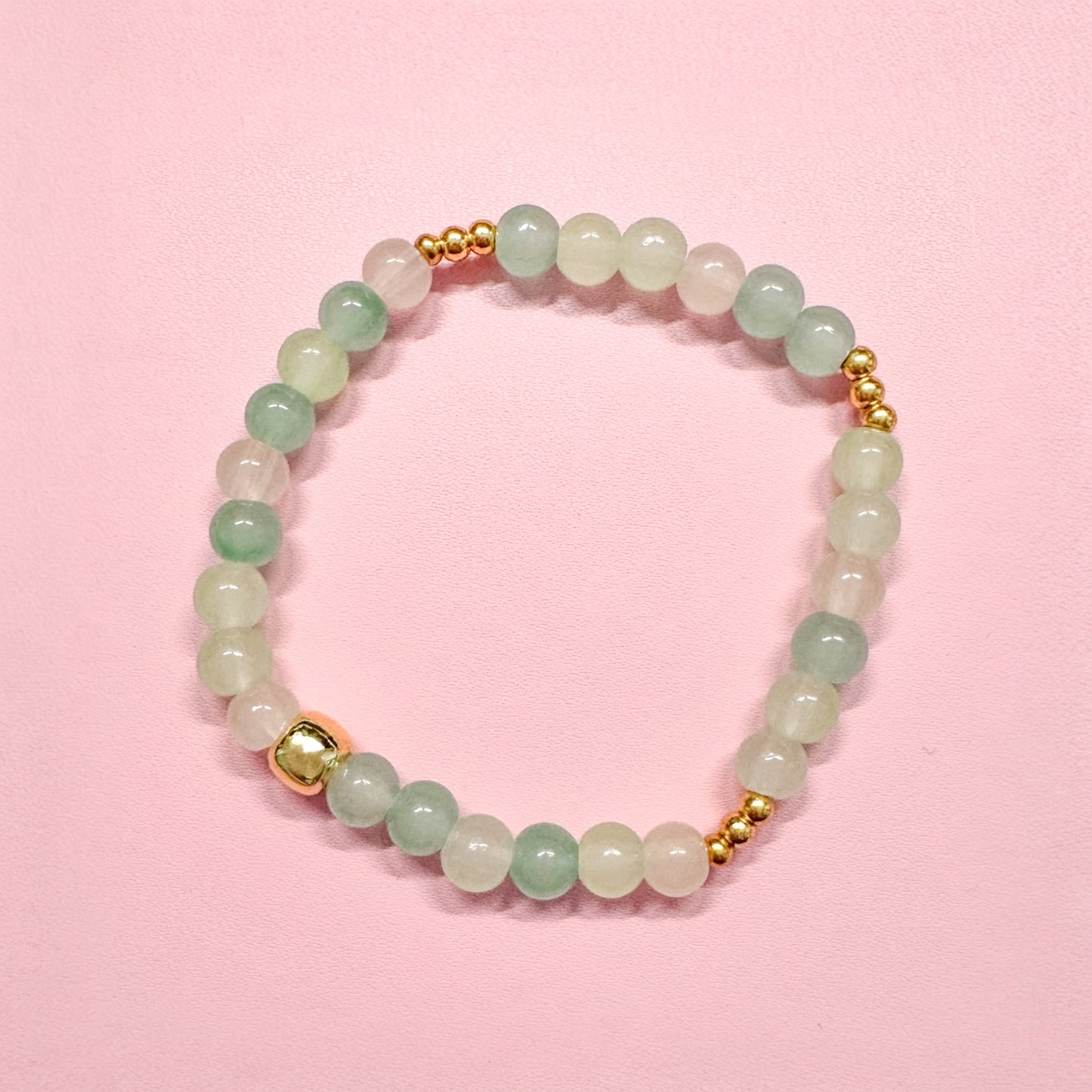 Green Glass Bead Bracelet