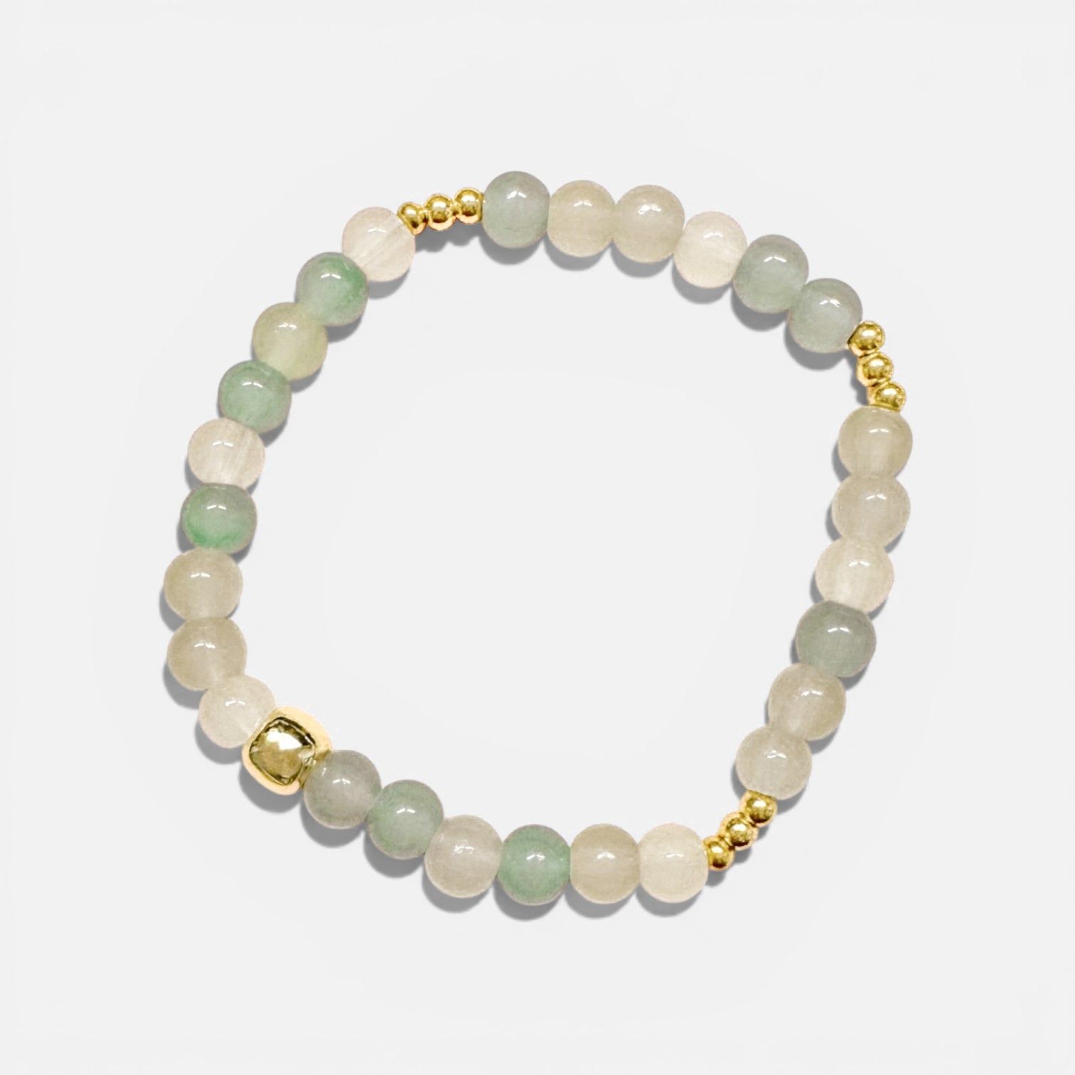 Green Glass Bead Bracelet