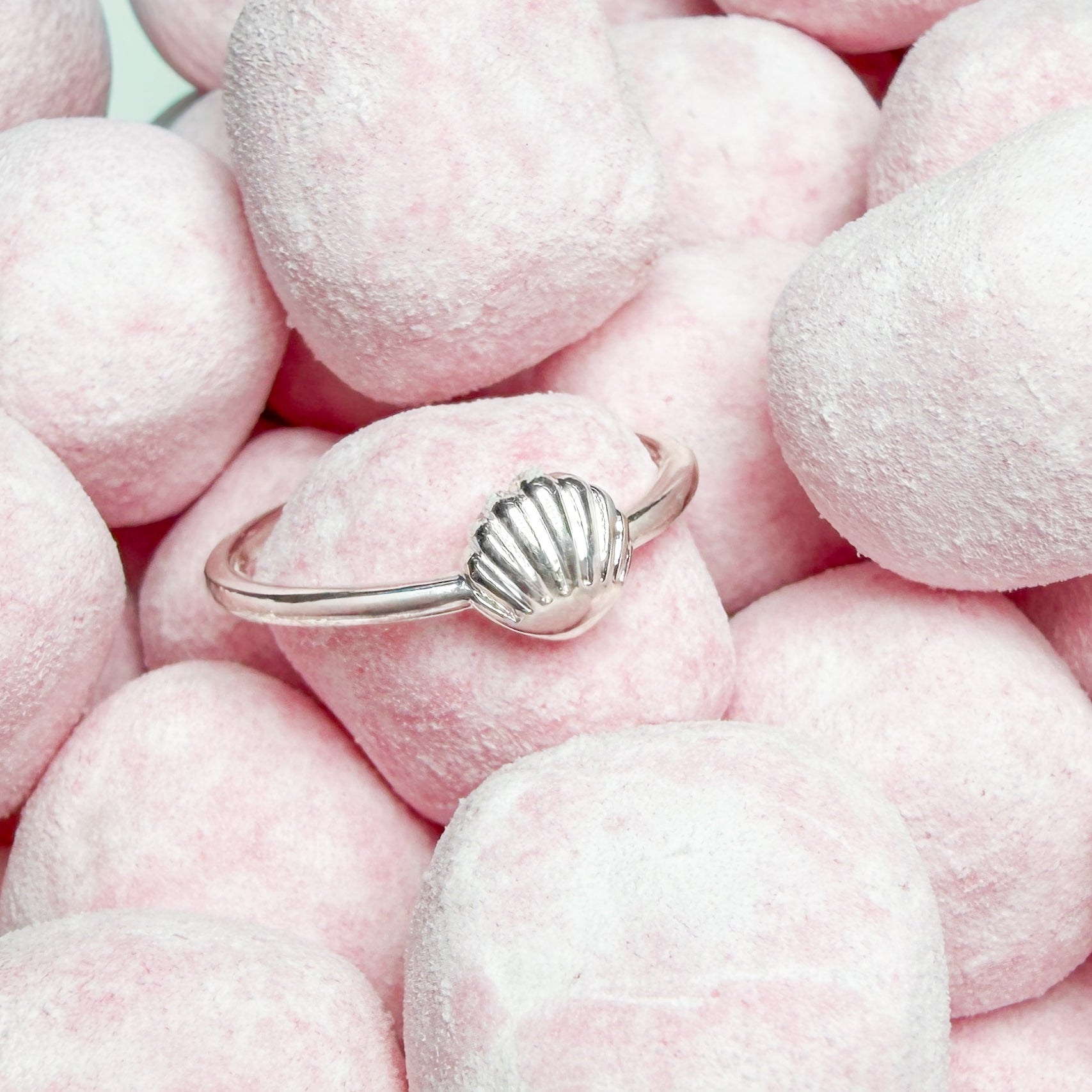 Hampton Silver Dainty Shell Ring