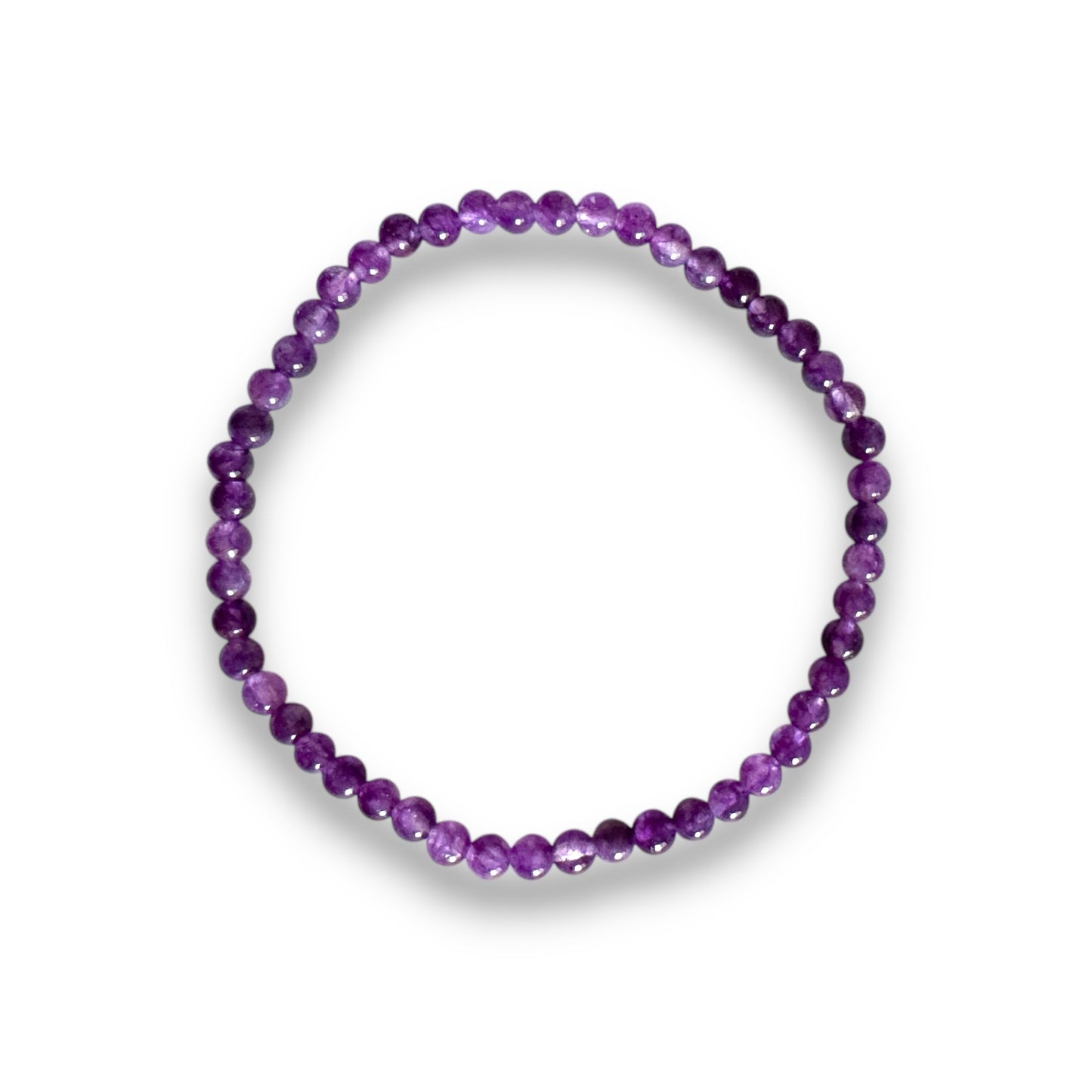 Harper Amethyst Gemstone Bead Bracelet | Adjustable