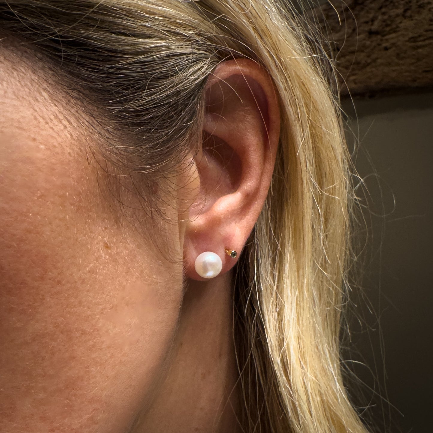 Hope Sterling Silver Freshwater Pearl Stud Earrings