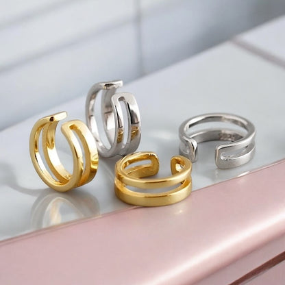 Kimmi Sterling Silver Chunky Ear Cuff - Razzle and Rose Jewellery