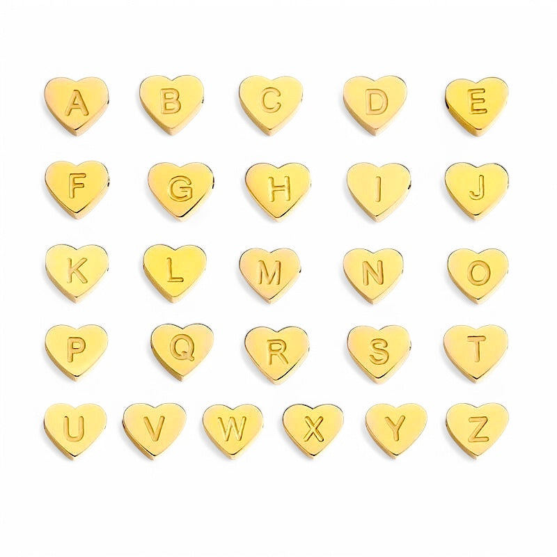Sasha Initial Heart Charm Necklace | Choose Your Initial