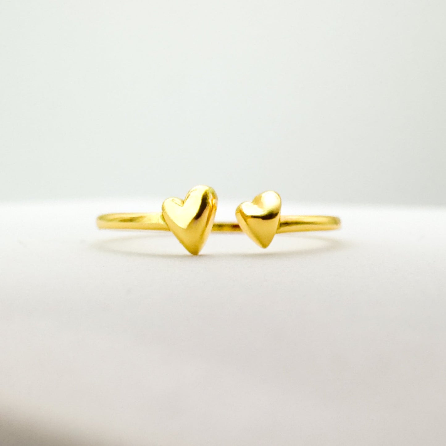 The Gold Heart Gift Set | Ring + Initial Necklace Bundle - Save 20%