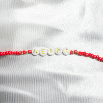 Remi Personalised Name Bead Bracelet - Razzle and Rose Jewellery