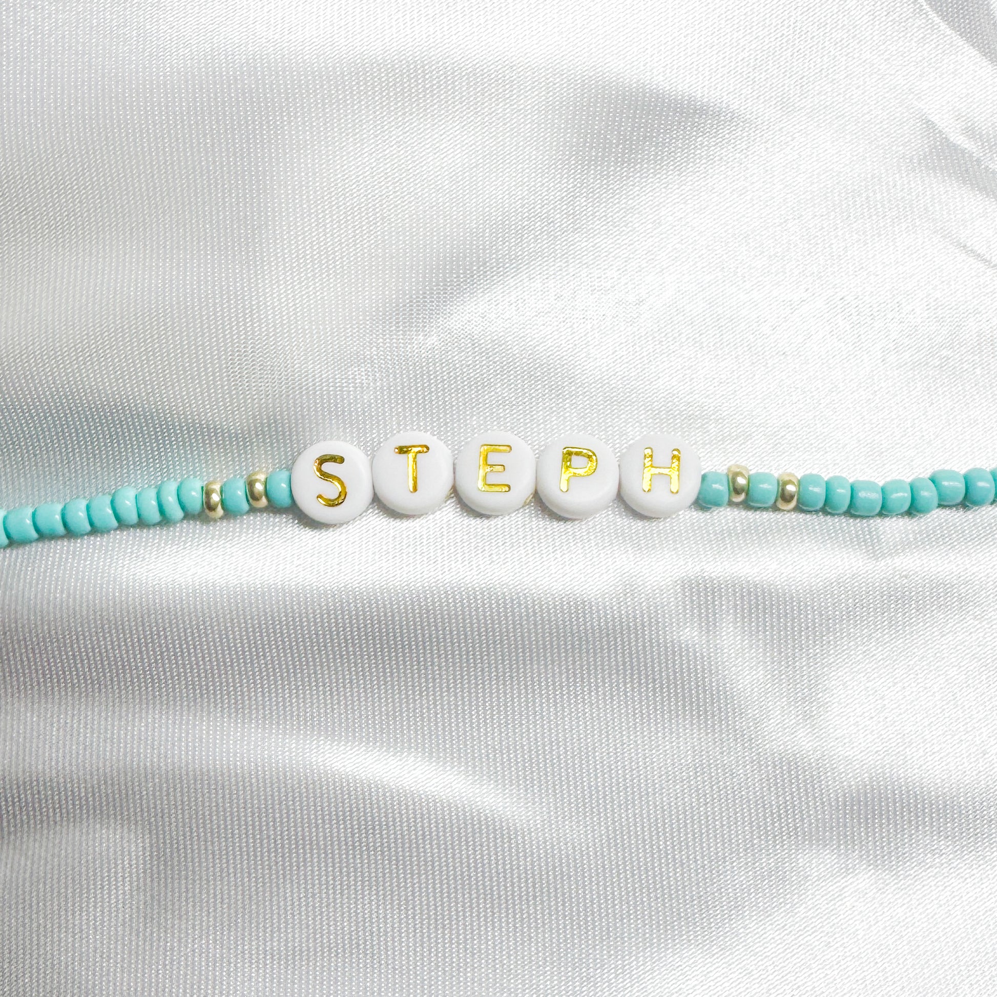 Remi Personalised Name Bead Bracelet - Razzle and Rose Jewellery