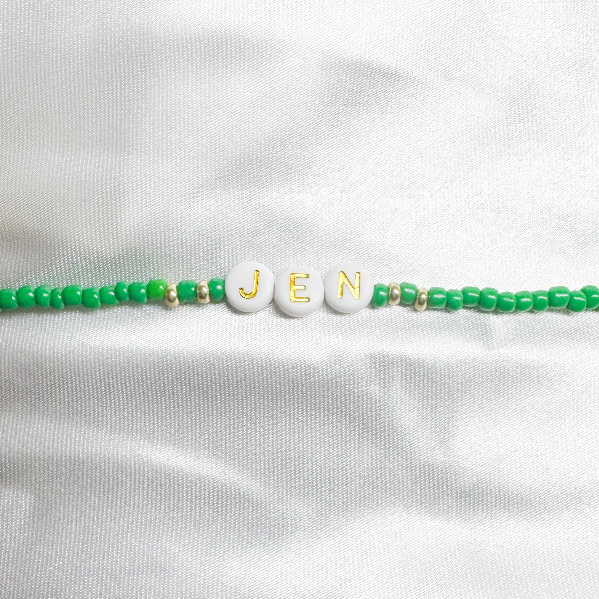 Remi Personalised Name Bead Bracelet - Razzle and Rose Jewellery