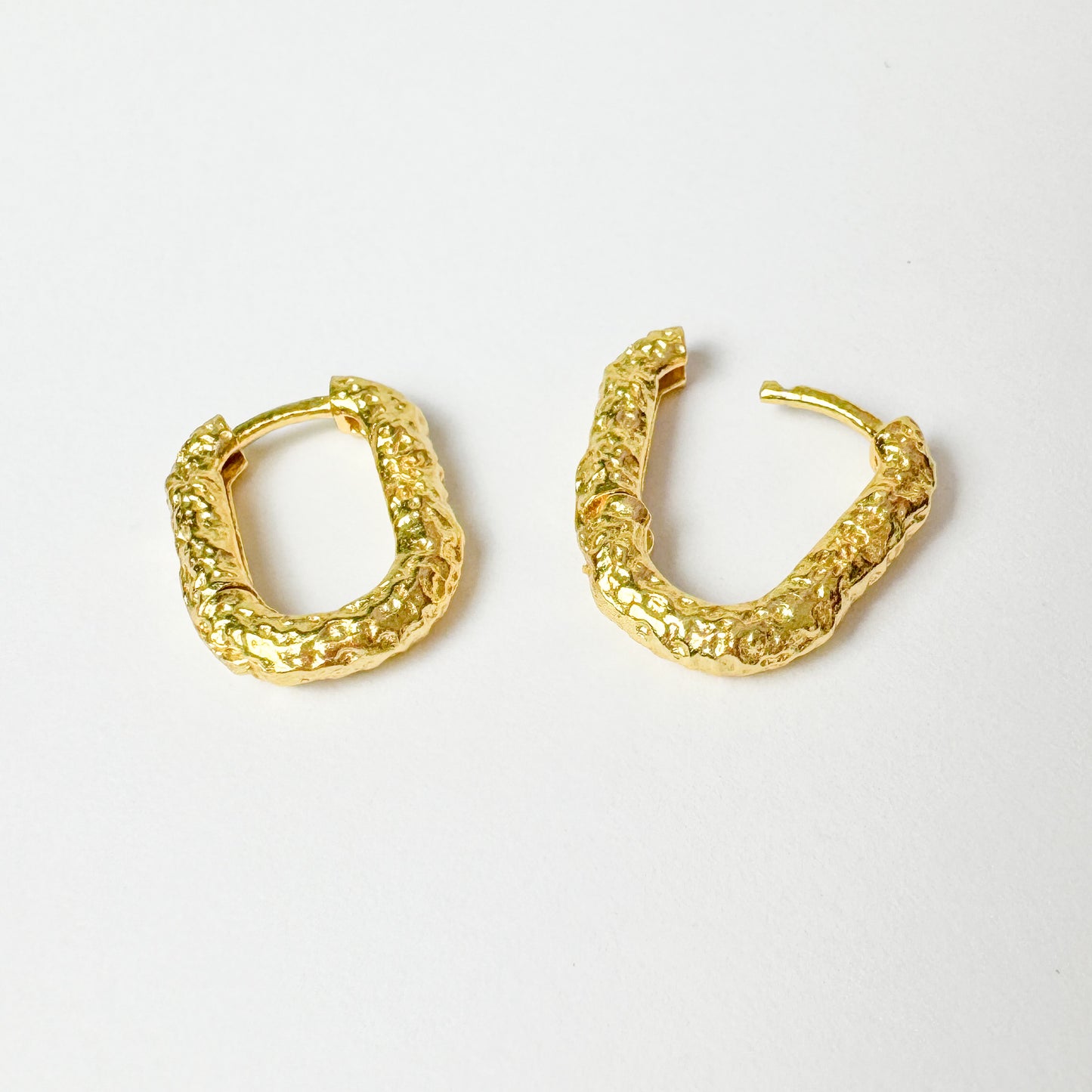 Coco Gold Vermeil Textured Small Hoop Earrings