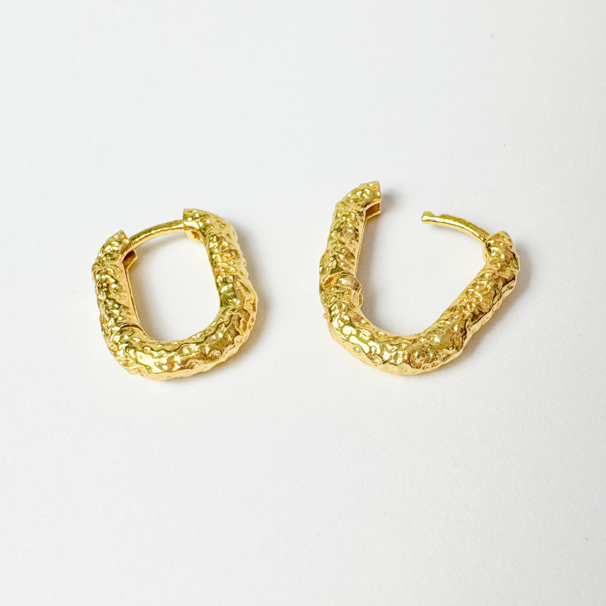 Coco Gold Vermeil Textured Small Hoop Earrings