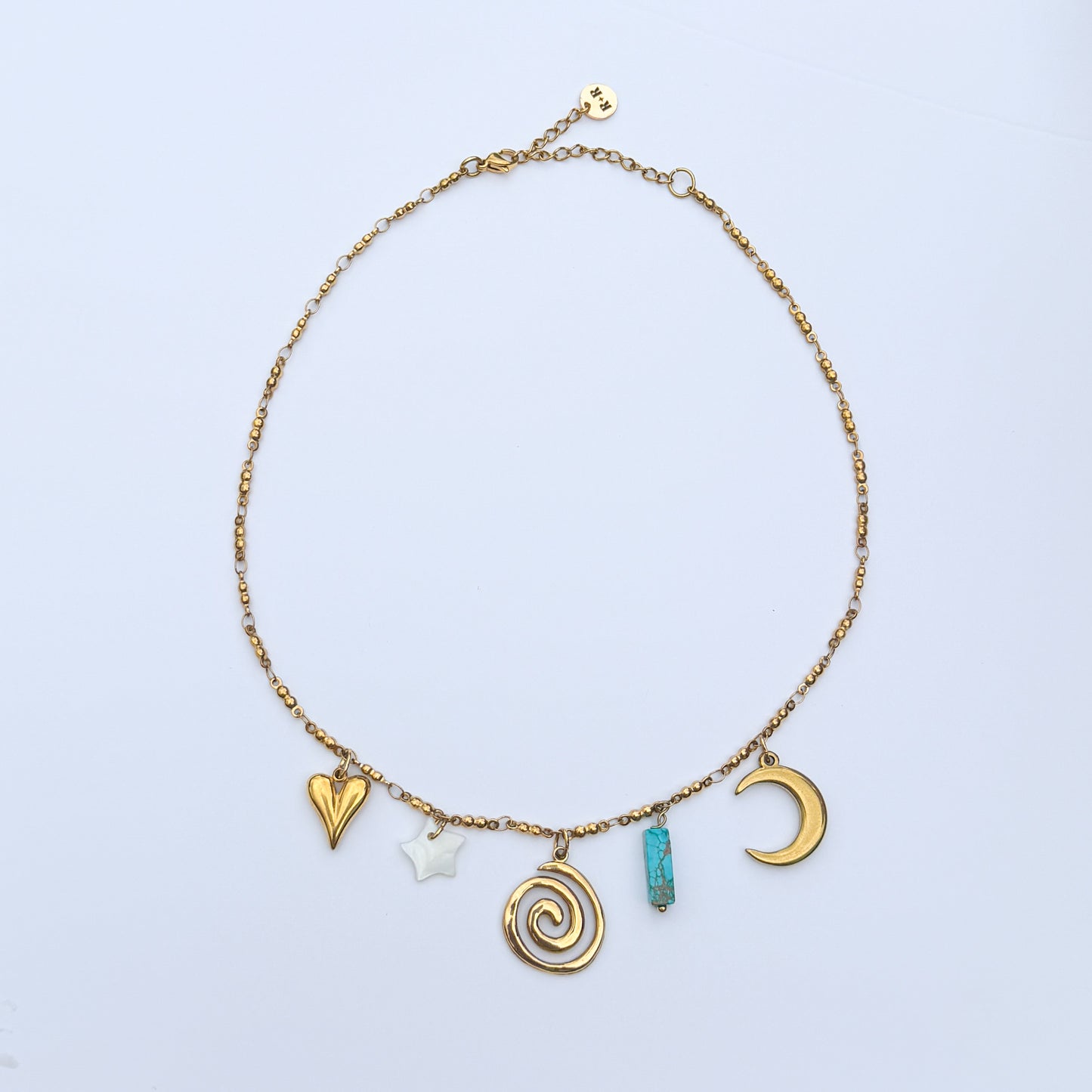 Ibiza Gold Charm Necklace