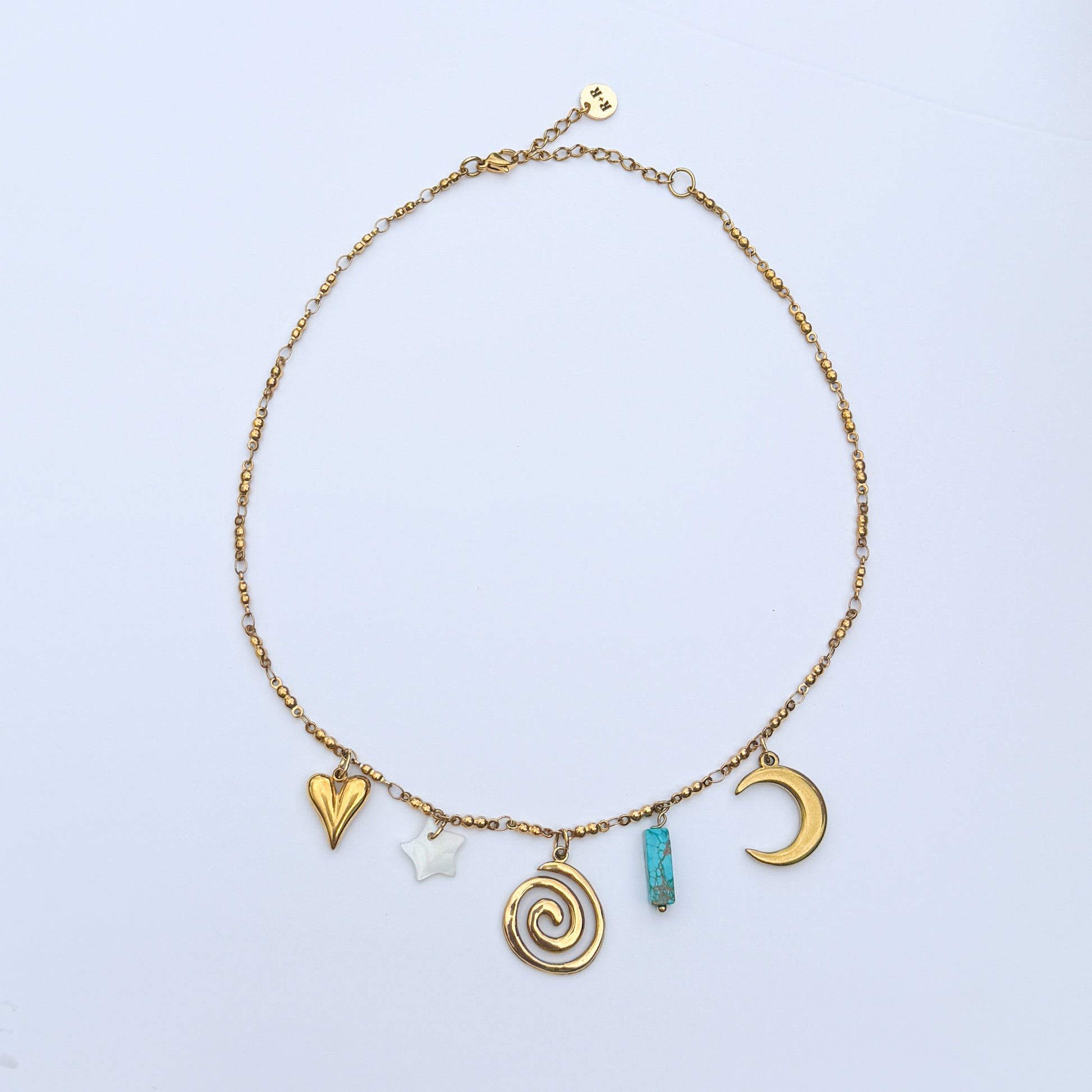 Ibiza Gold Charm Necklace