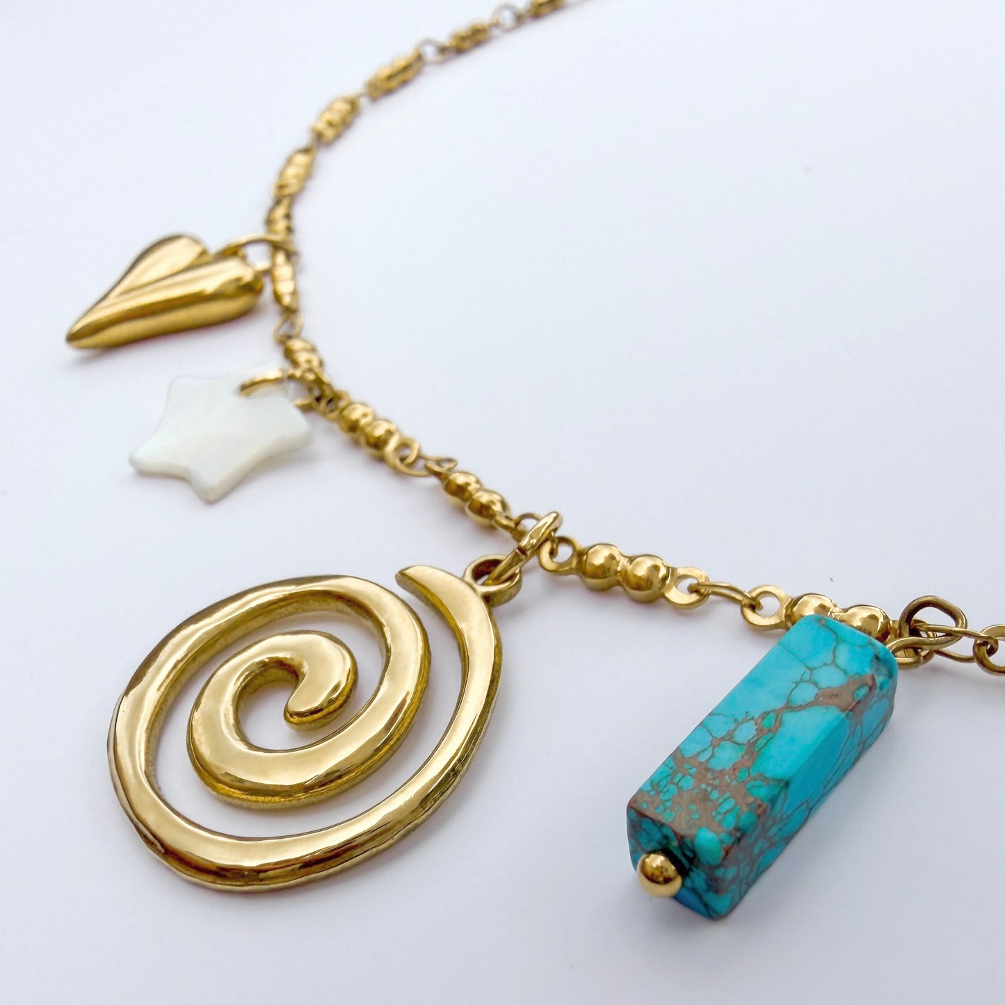 Ibiza Gold Charm Necklace