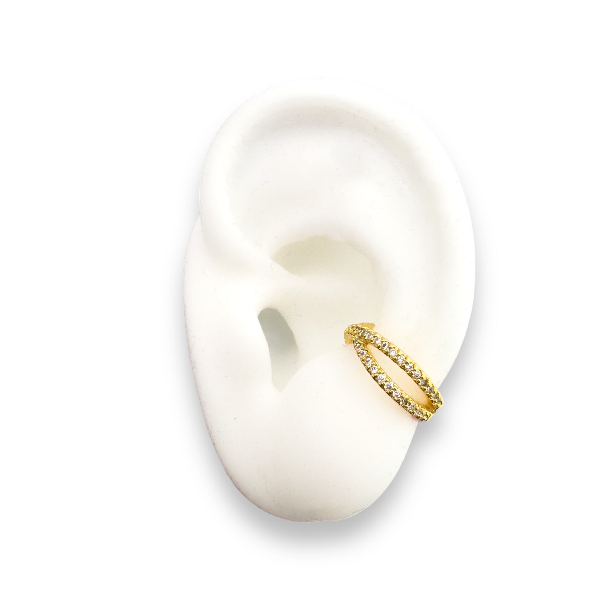 Imani Gold Gemstone Double Ear Cuff