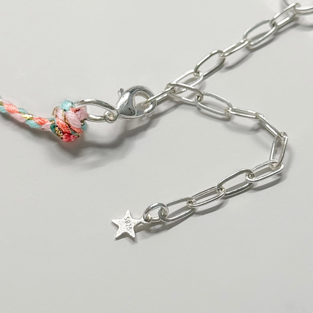 Ischia Silver Swirl Pendant Cord Necklace