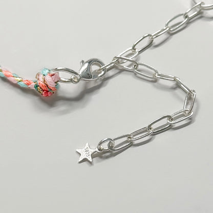 Ischia Silver Swirl Pendant Cord Necklace