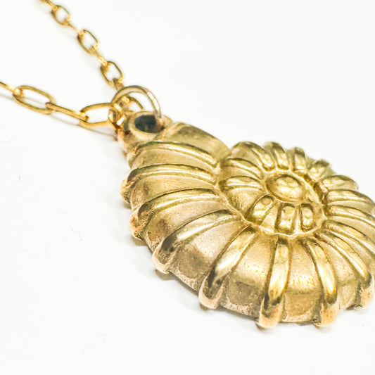 Isla Gold Spiral Shell Pendant Necklace