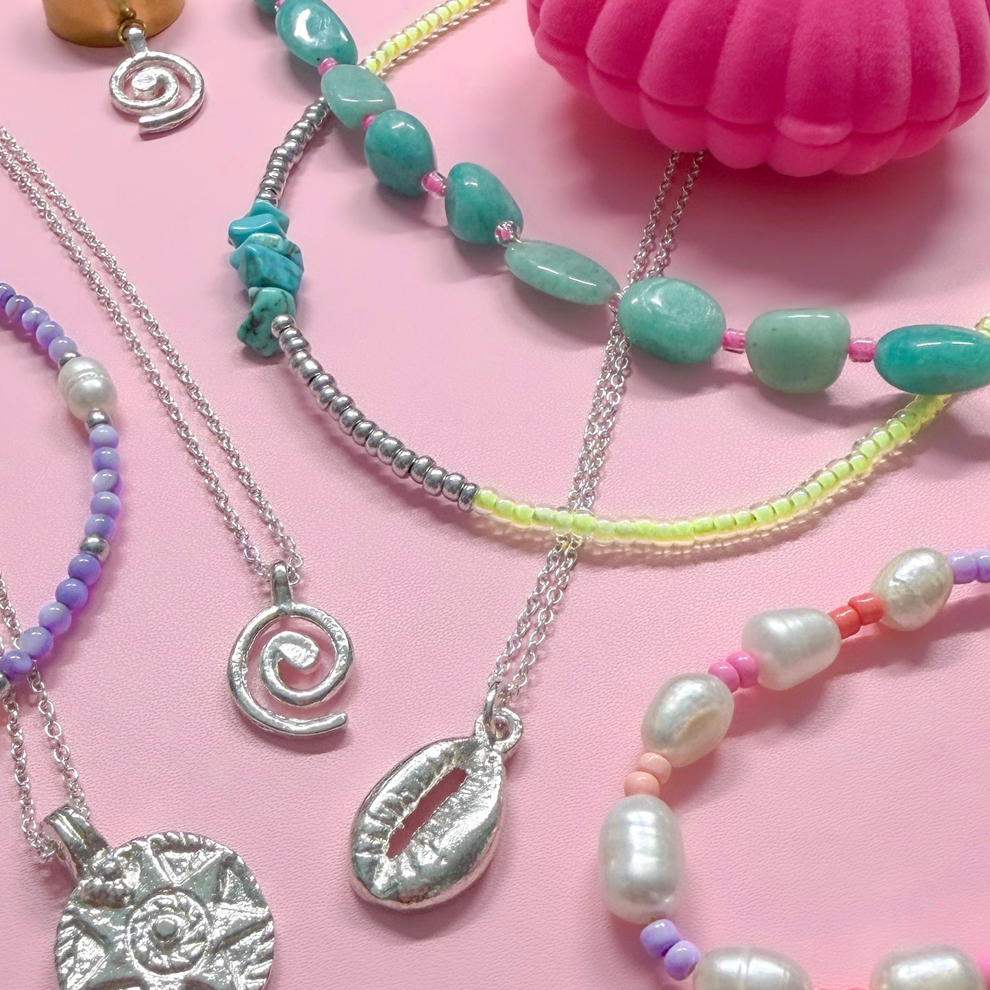 Koh Silver Shell Pendant Necklace