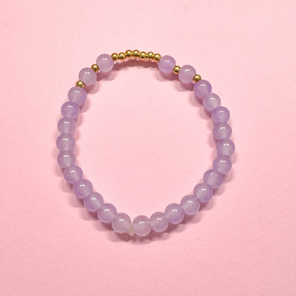 Lilac Glass Bead Bracelet