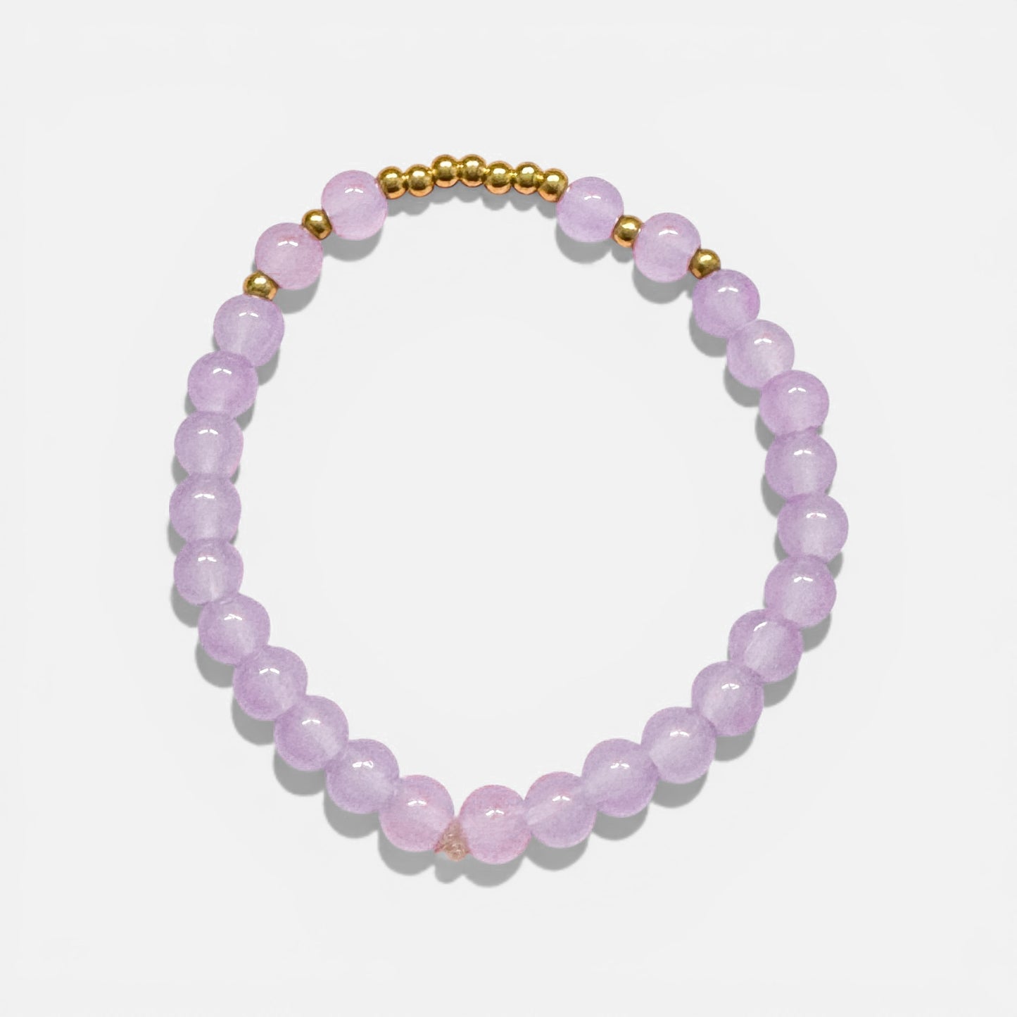 Lilac Glass Bead Bracelet