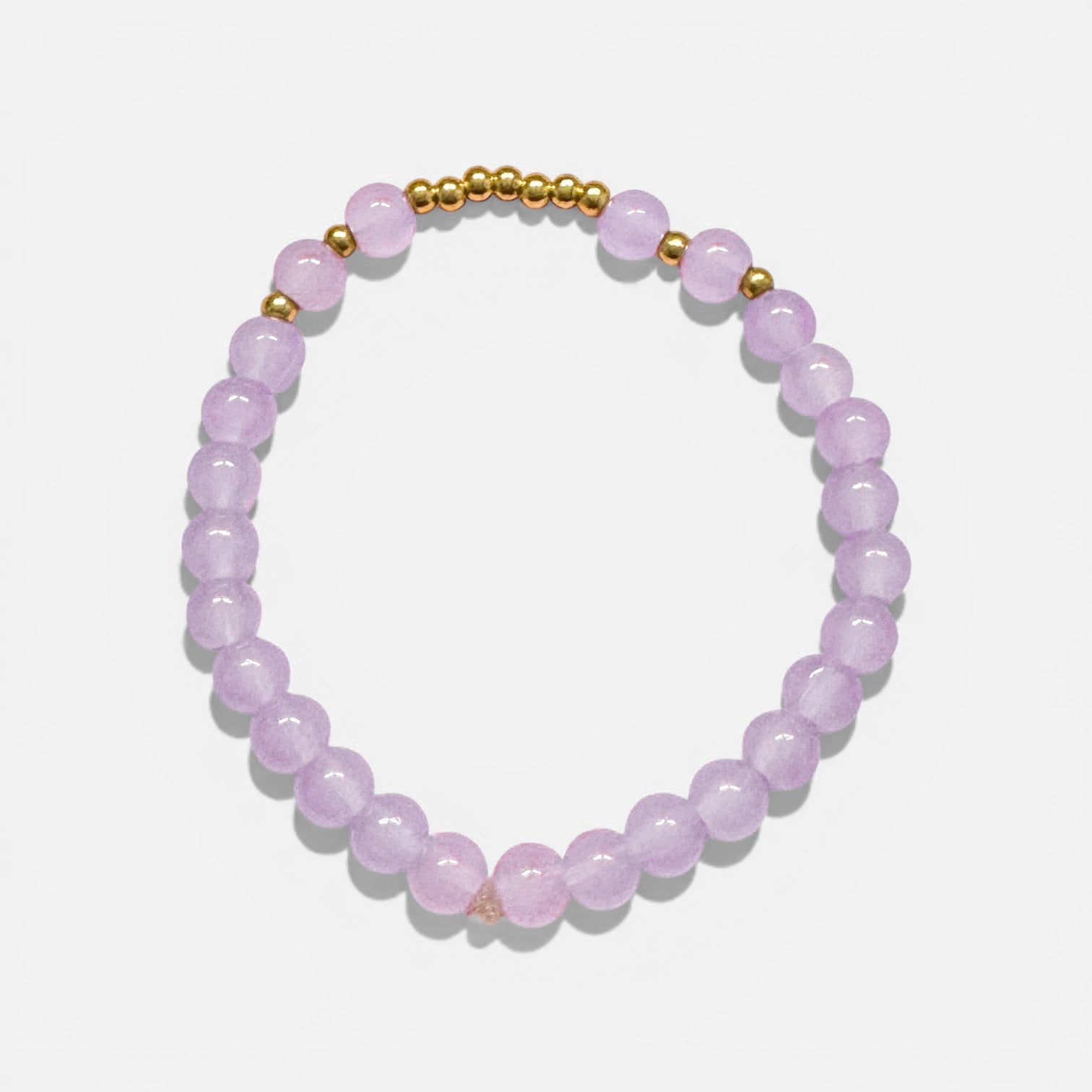 Lilac Glass Bead Bracelet