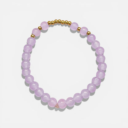 Lilac Glass Bead Bracelet