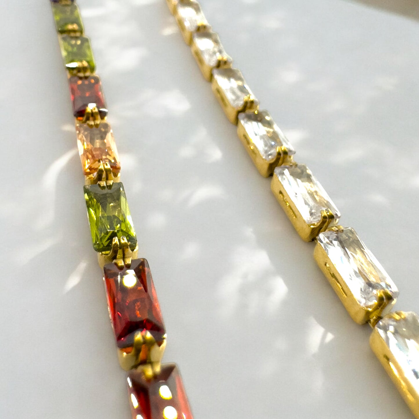 Linzi Gold Gemstone Tennis Bracelet | Multicolour