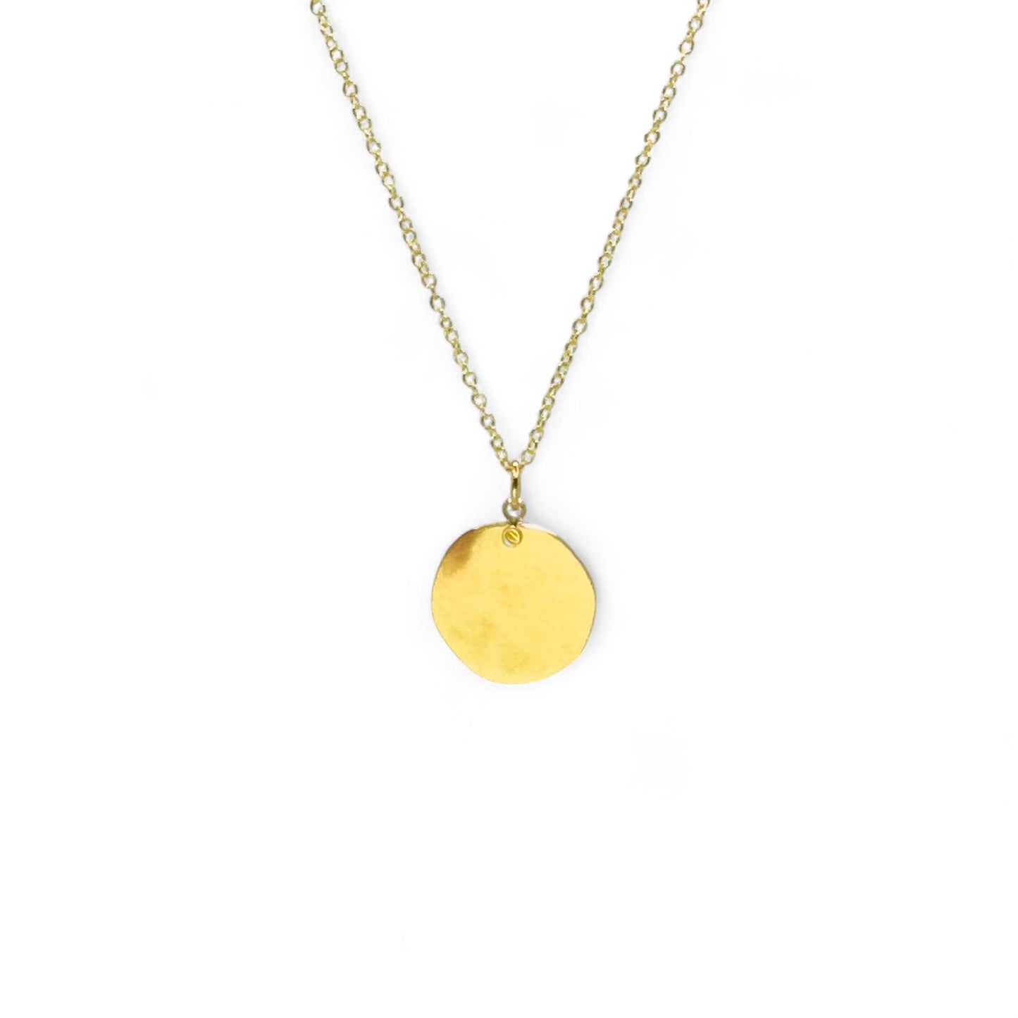 Luna Gold Sun & Moon Engraved Pendant Necklace