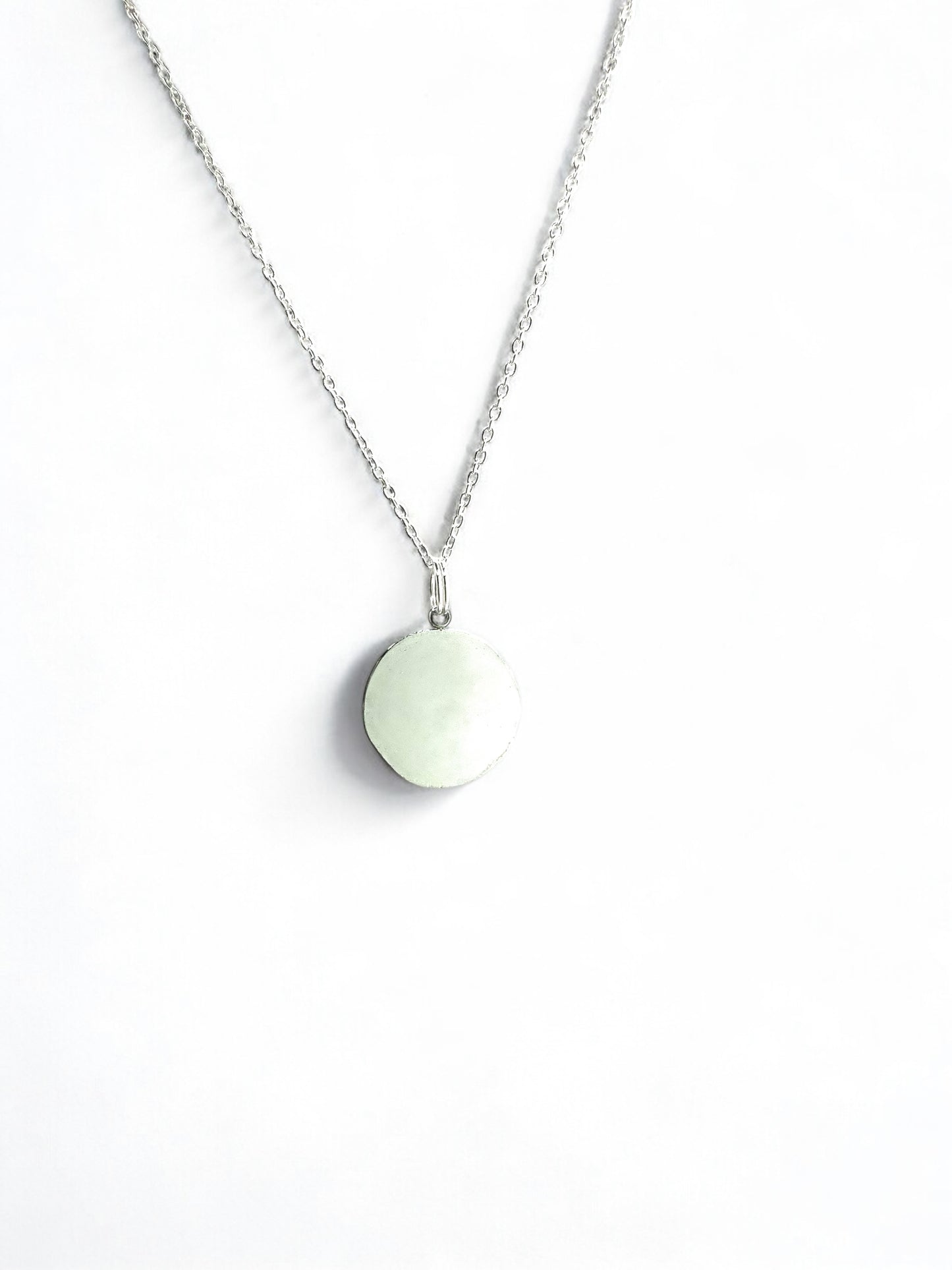 Luna Silver Sun & Moon Engraved Pendant Necklace
