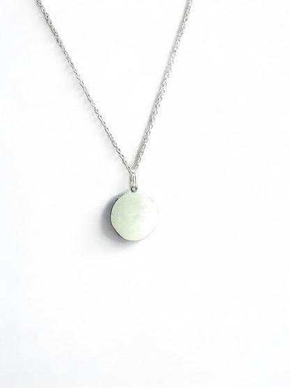 Luna Silver Sun & Moon Engraved Pendant Necklace