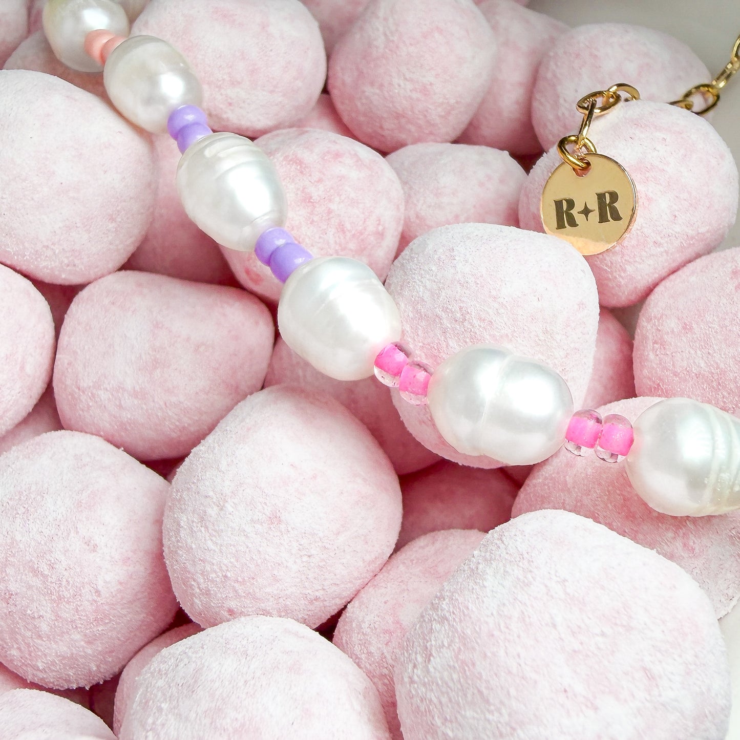 Maldives Sunset Beaded Pearl Anklet