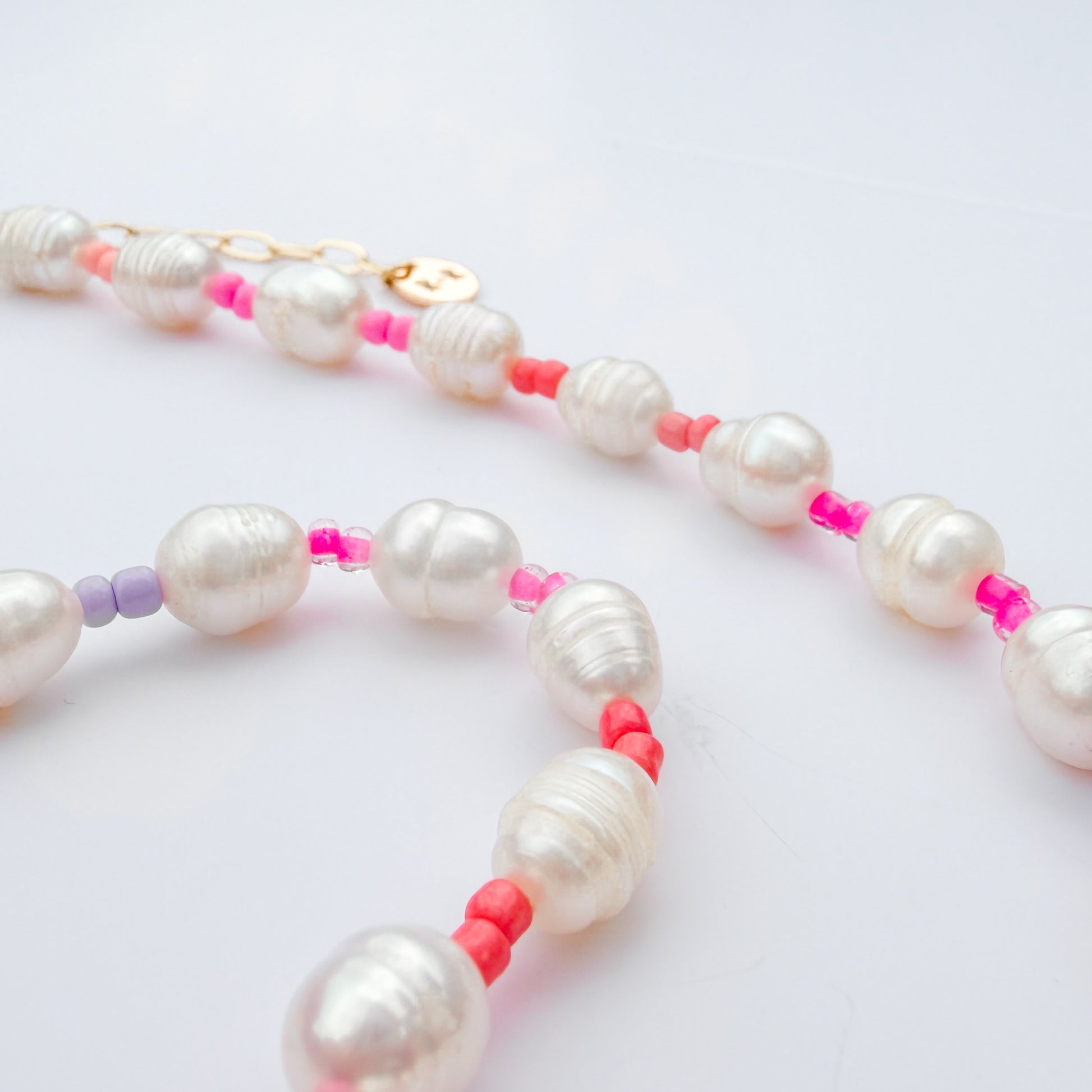 Maldives Sunset Beaded Pearl Anklet