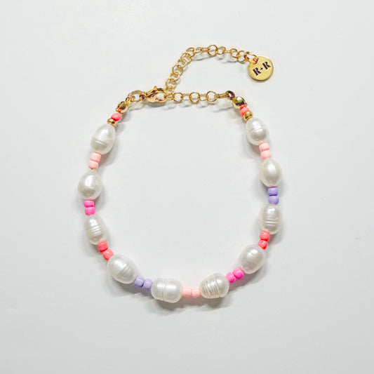 Maldives Sunset Beaded Pearl Bracelet