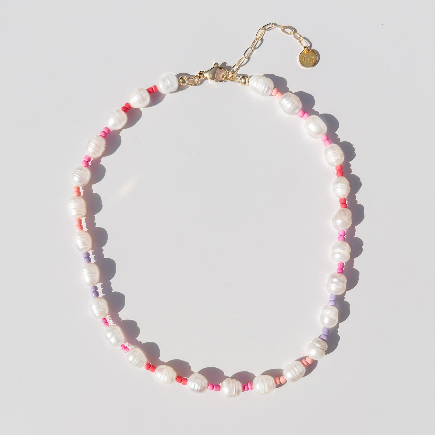 Maldives Sunset Beaded Pearl Gold Necklace