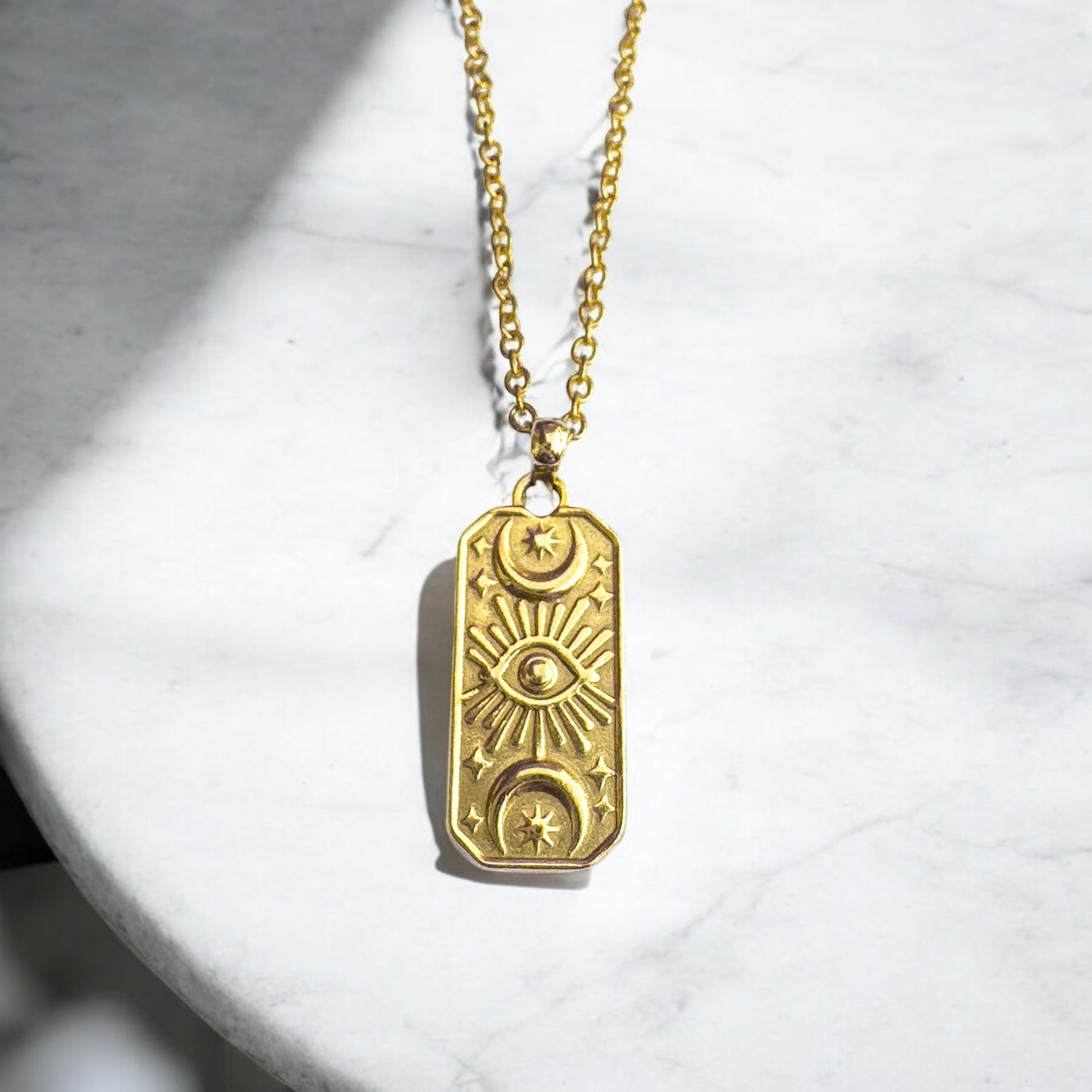 Mila Gold Celestial Pendant Necklace