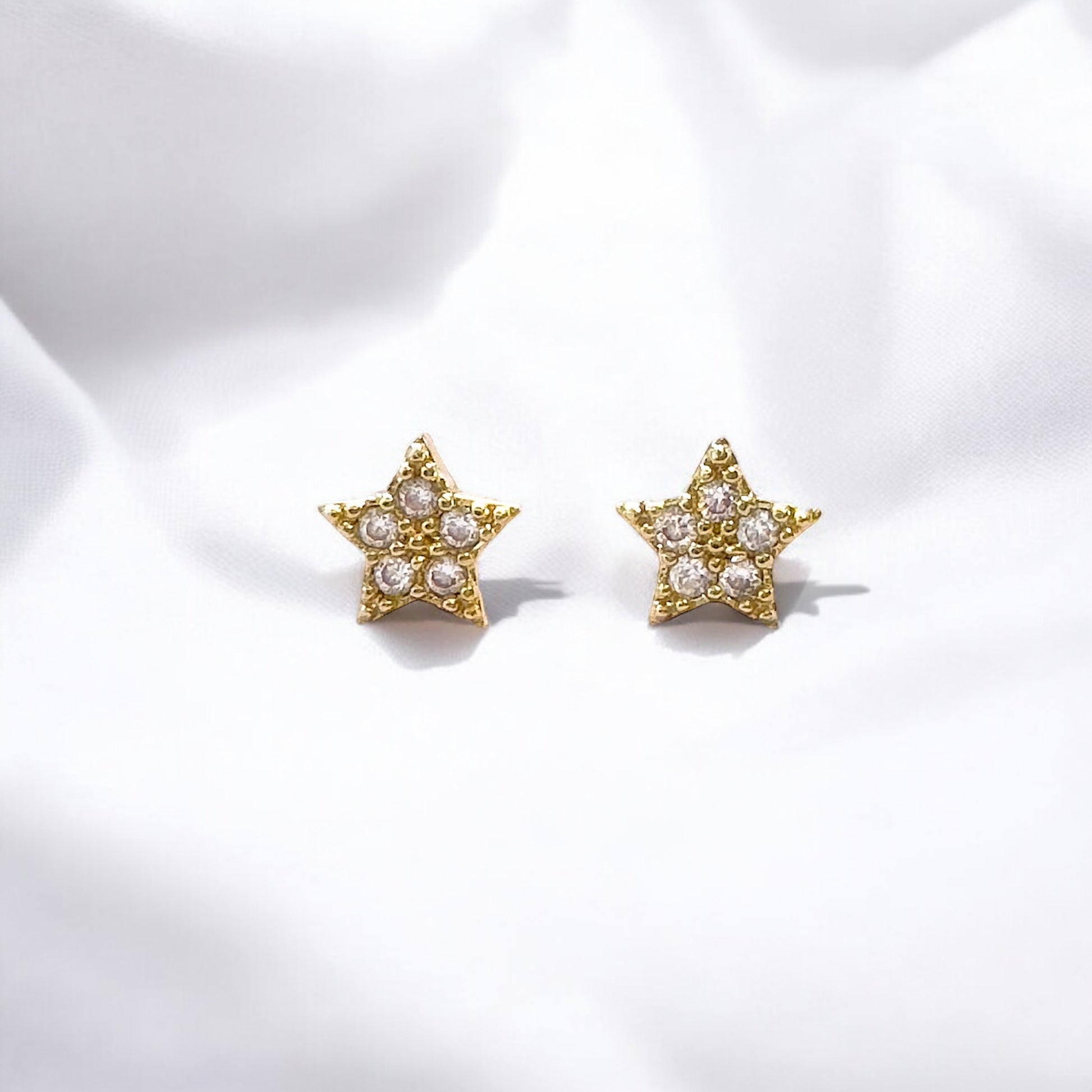 Orla Gold Gemstone Star Stud Earrings